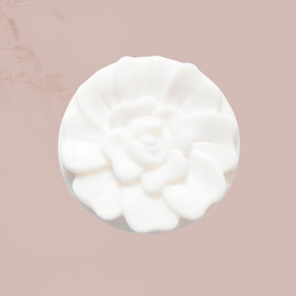 Lotion Bar 2 oz, Handmade, Round Flower (56 Fragrance Options) - Picture 1 of 6